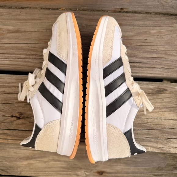 Adidas Women’s Run 70 2.0 White and Black Sneakers - Picture 15 of 16